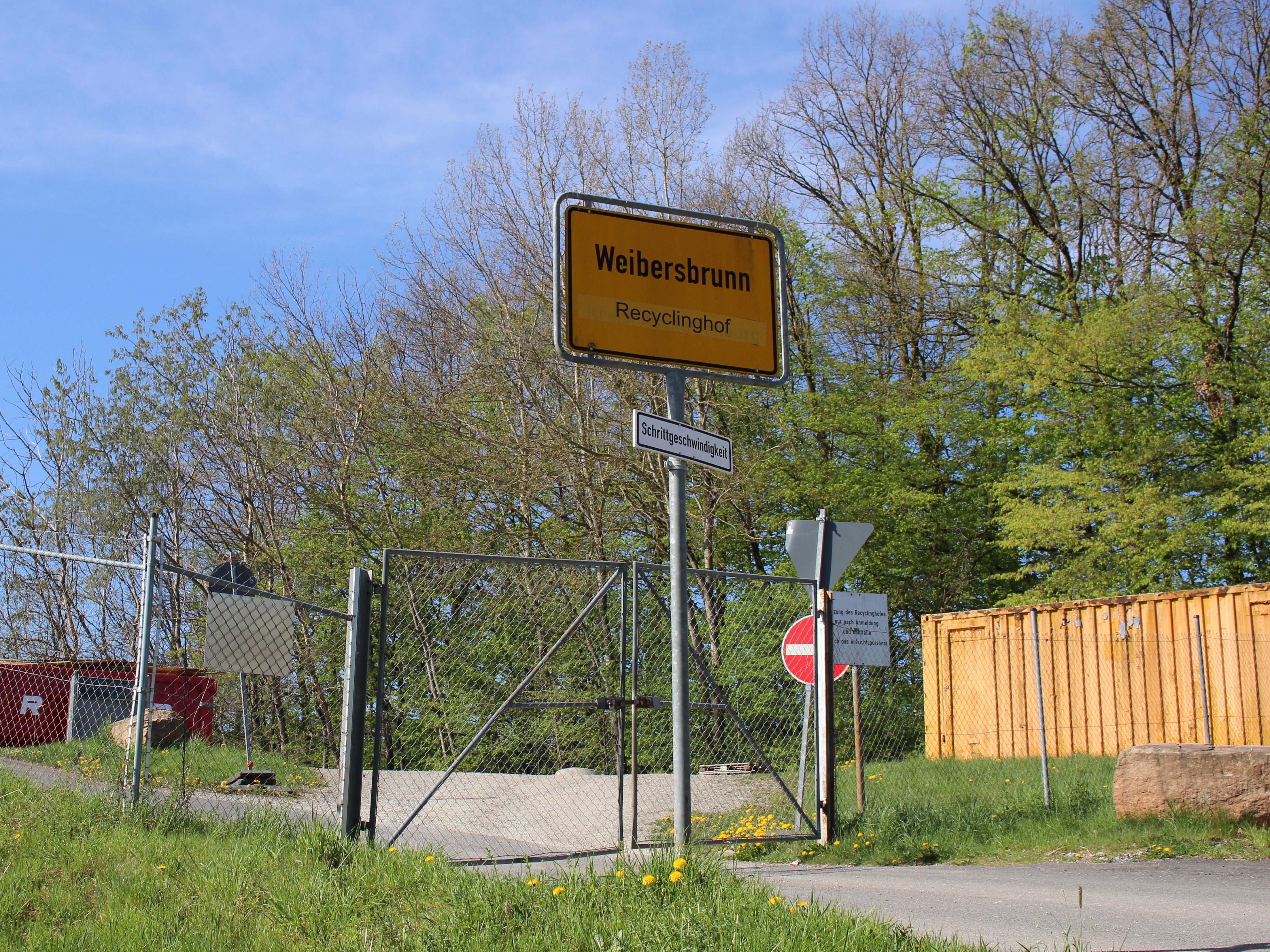  Schild Recyclinghof 